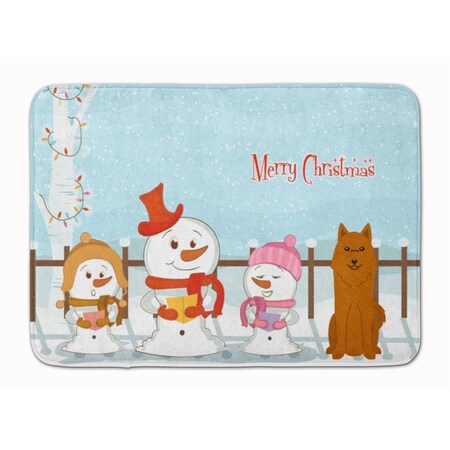 Carolines Treasures Merry Christmas Karelian Bear Dog Machine Washable Memory Foam Mat BB2353RUG